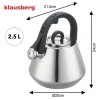 CZAJNIK STALOWY Z GWIZDKIEM 2,5L KLAUSBERG KB-7947